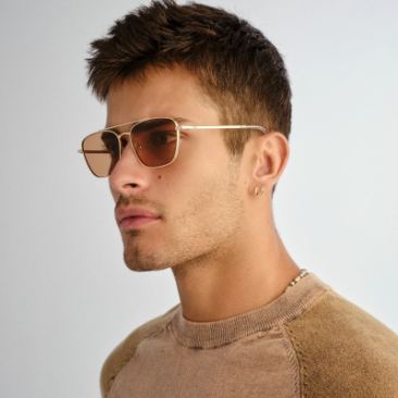 Lentes Le Specs Diametric II Bright gold Chocolate Mono – foto 7