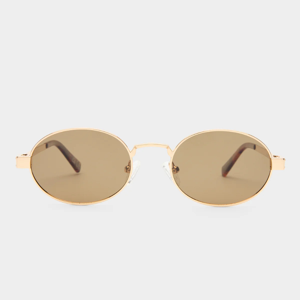 Lentes Le Specs Poseidon Deux Gold Brown Mono Polarized