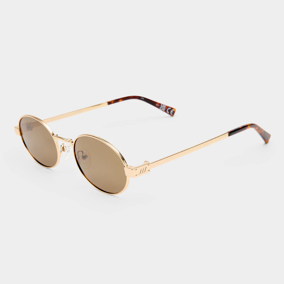 Lentes Le Specs Poseidon Deux Gold Brown Mono Polarized