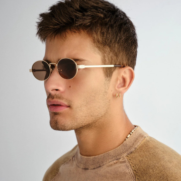 Lentes Le Specs Poseidon Deux Gold Brown Mono Polarized – foto 7
