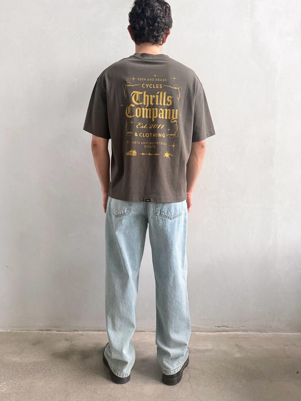 Camiseta Thrills Seen & Heard Oversize Box Crop Black