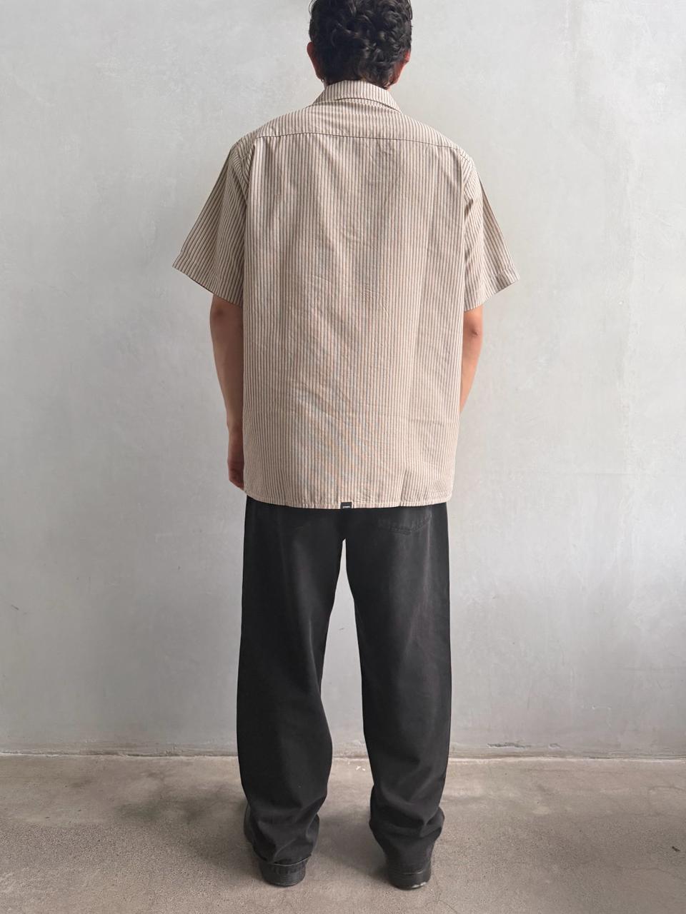 Camisa Thrills Union Stripe Work Postal Brown – foto 2