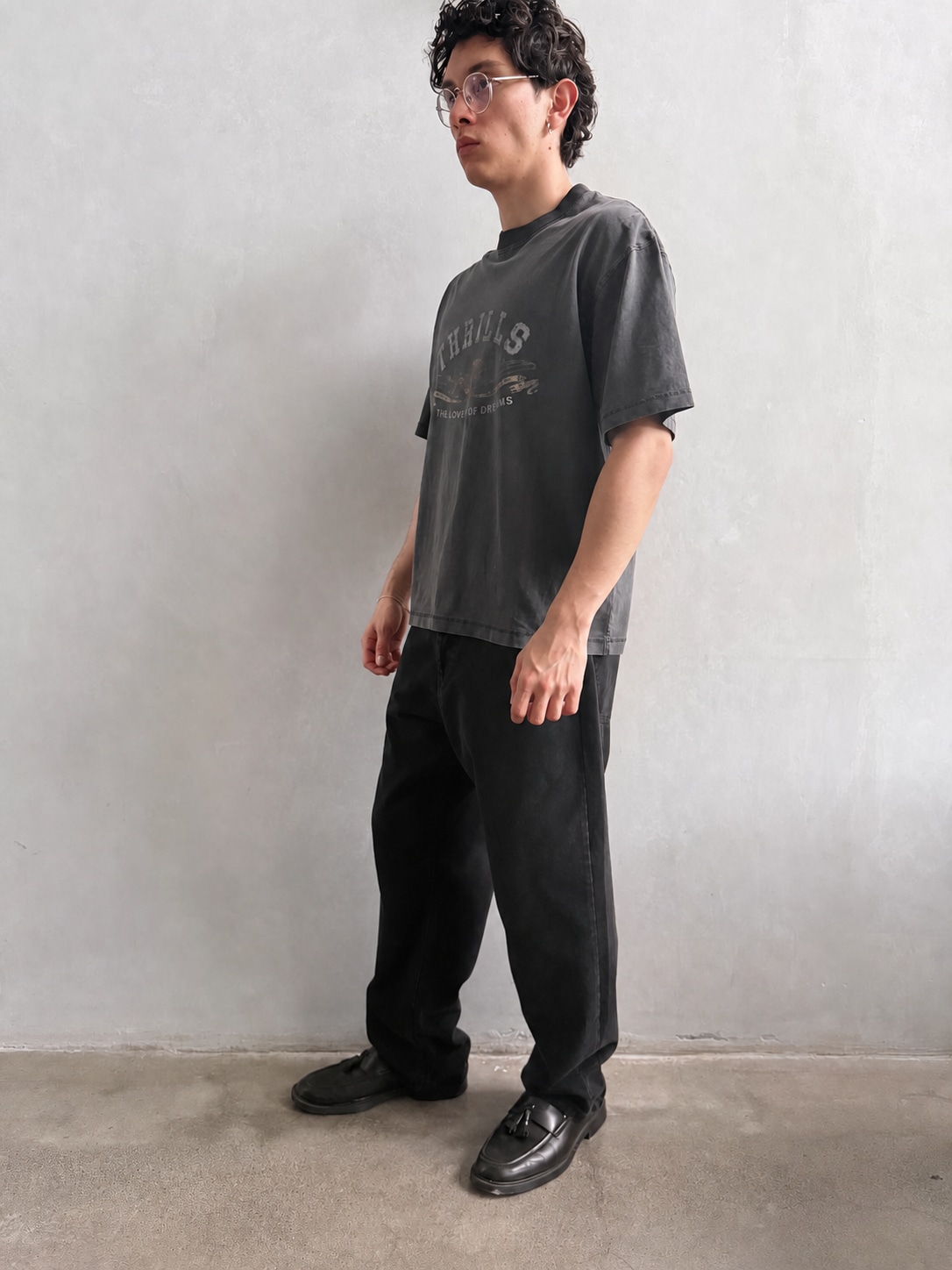 Camiseta Thrills The Power Dreams Oversize Box Crop Grey – foto 4