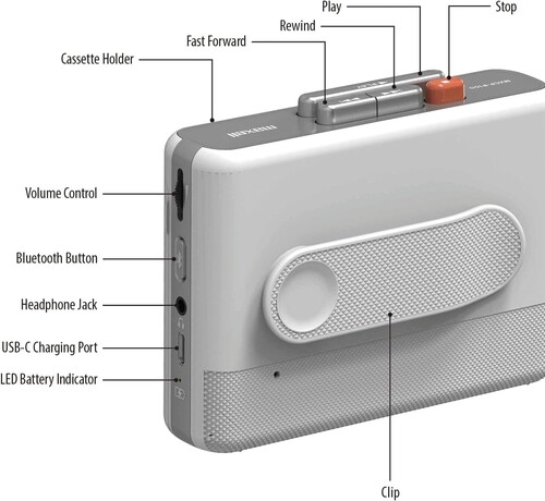 MAXELL/CASSETTE PLAYER BLUETOOTH SILVER – foto 4