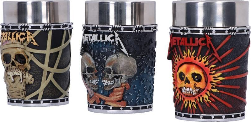 VASO SHOT GLASS METALLICA PUSHEAD ART 3PK NMOW52802 – foto 2